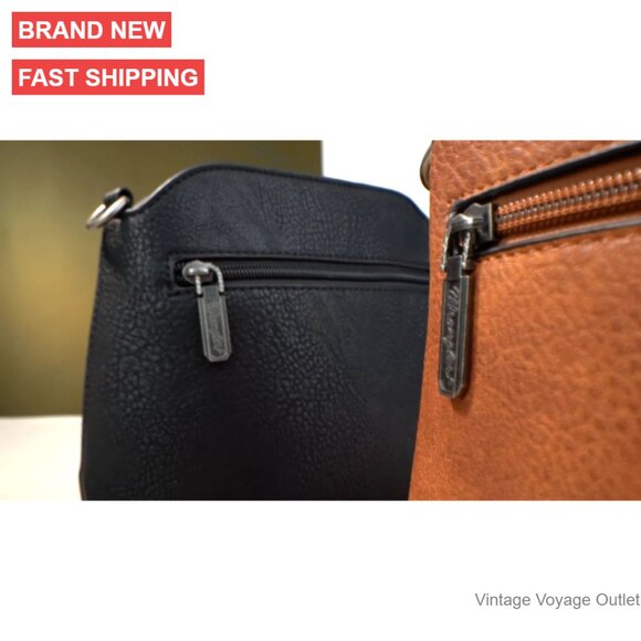 Small Vegan Leather Crossbody Bag with Adjustable Strap - Picture 7 of 7